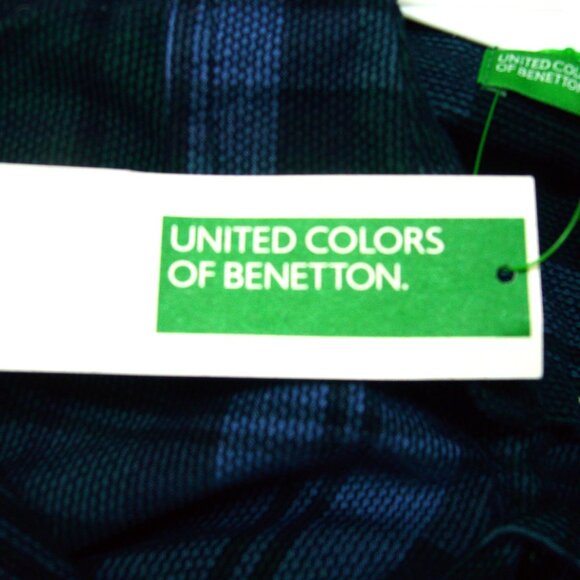 New United Colors of Benetton Boys Plaid Shirt Sz M - Picture 5 of 6